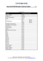 Cambridge Audio Azur 851D IR Codes